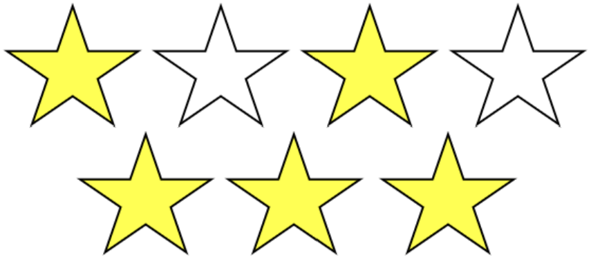 A group of yellow stars

Description automatically generated