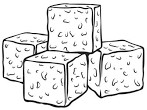 A drawing of cubes of tofu  Description automatically generated