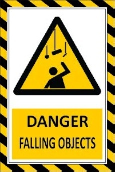 Signage Shop Danger Falling Objects : Amazon.in: Industrial & Scientific