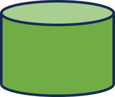 A green cylinder with a black background

Description automatically generated