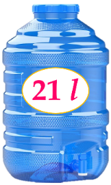 A large plastic bottle with a label

Description automatically generated